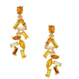 New w tag OSCAR de la RENTA $420 Mini Funfetti dangle EARRINGS